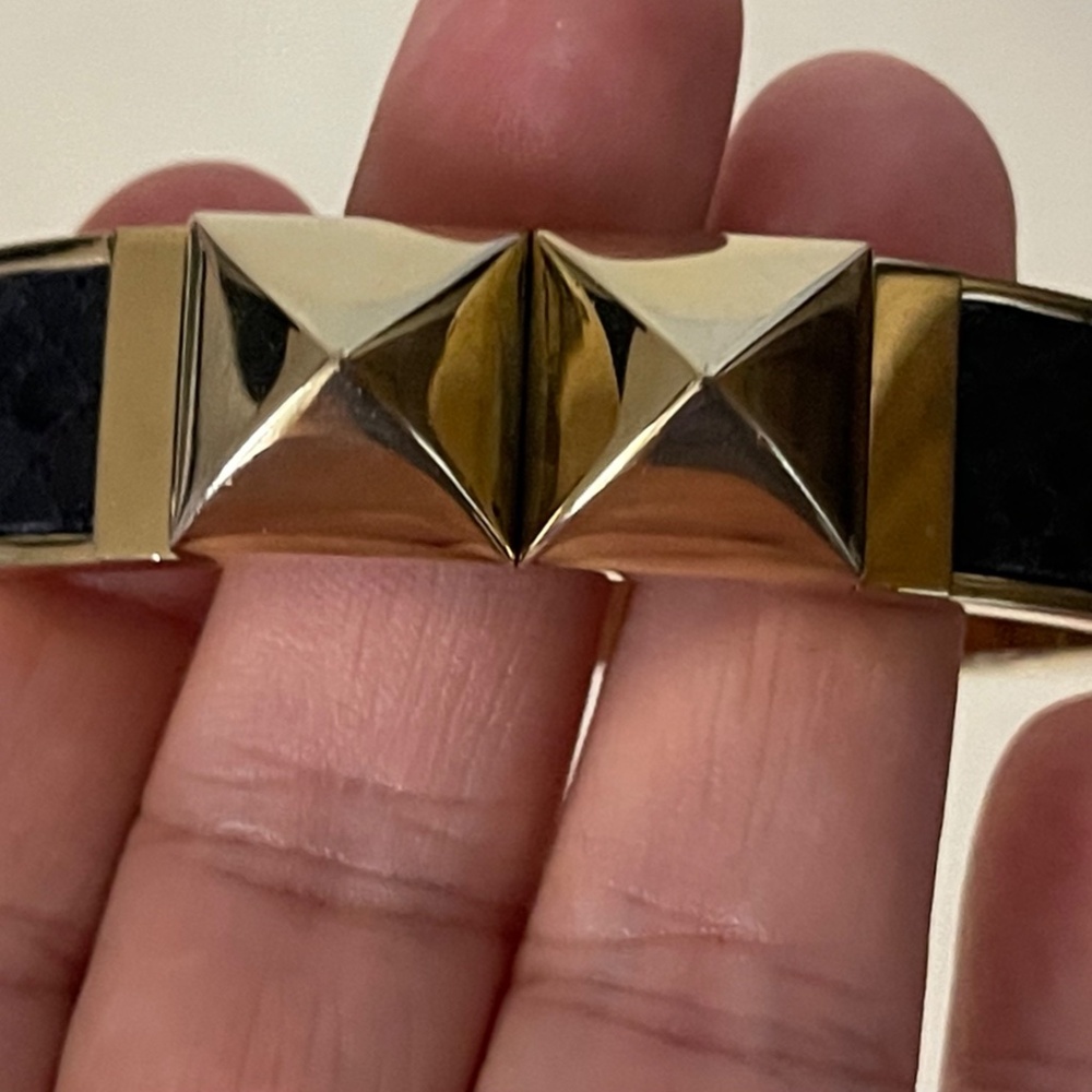 Michael Kors Python Embossed Black Leather Gold T… - image 4